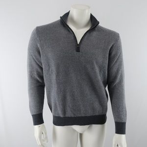 UNTUCKit Merino Wool Quarter Zip Pullover‎ Sweater Men's Extra Large Gray